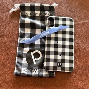 Loopy Case Gingham Black and White iPhone Cover